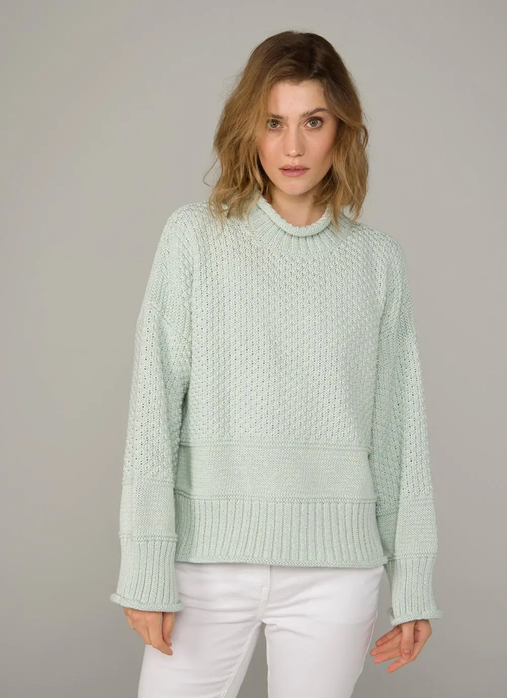 The Visionary Drop Shoulder Roll Neck Sweater