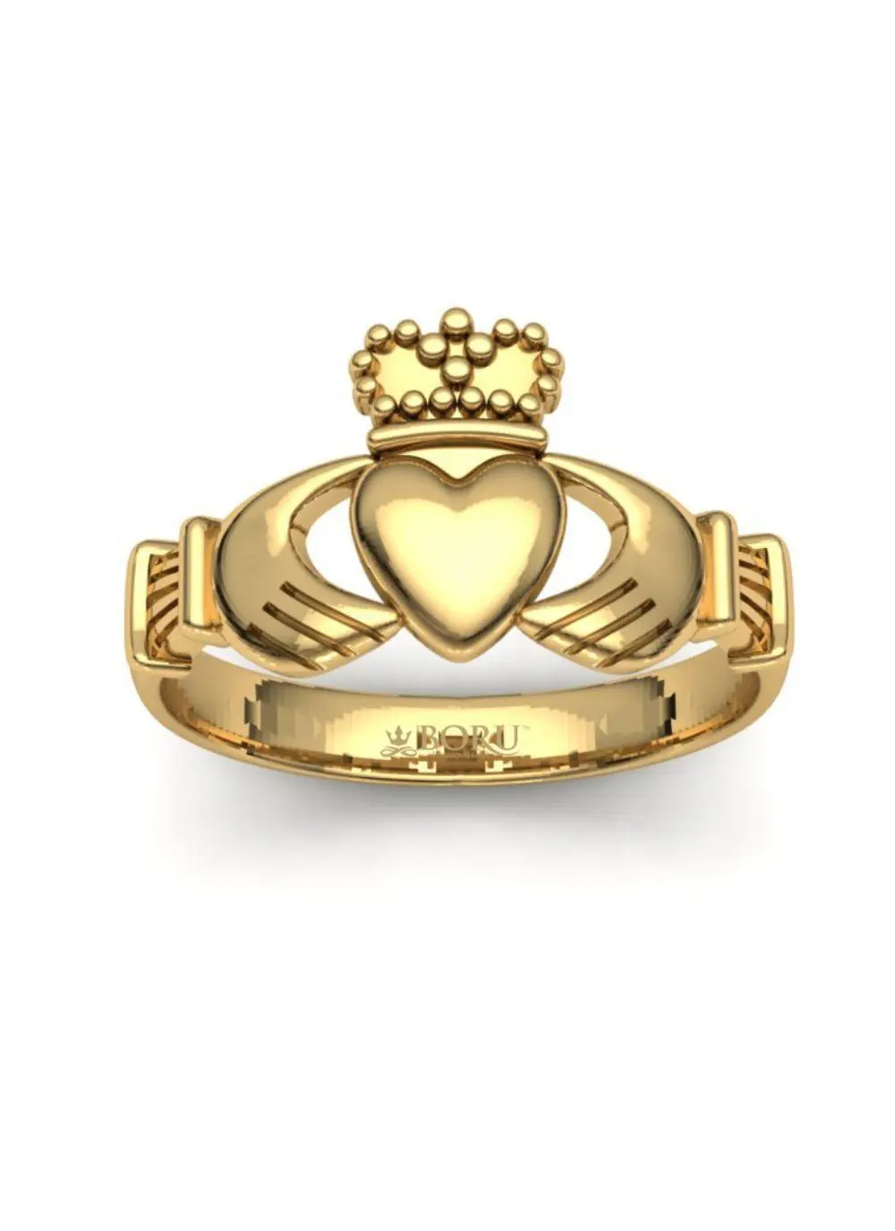 Large 14 Carat Gold Vermeil Claddagh Ring