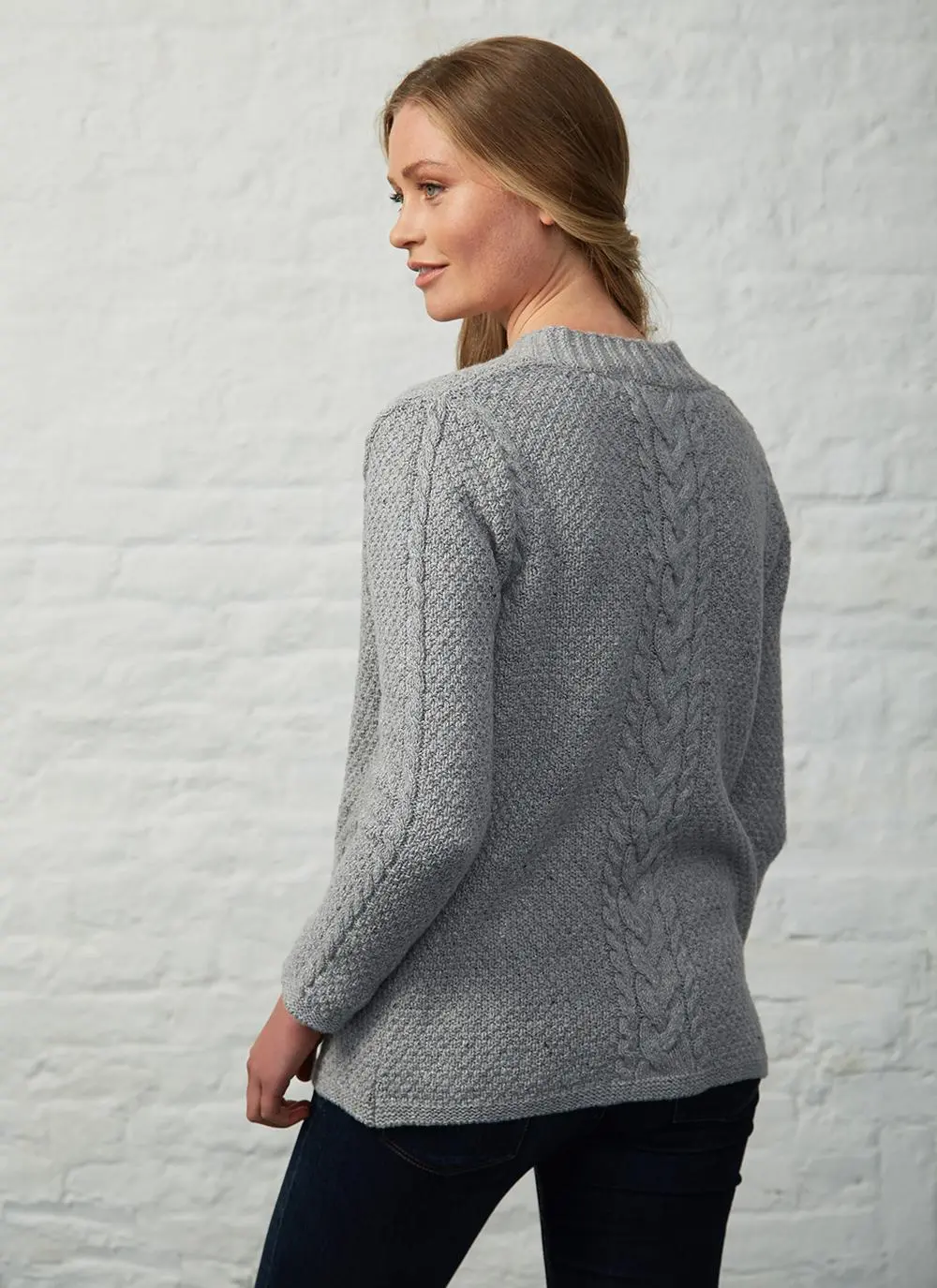 Carlingford Moss Stitch Cable Cardigan