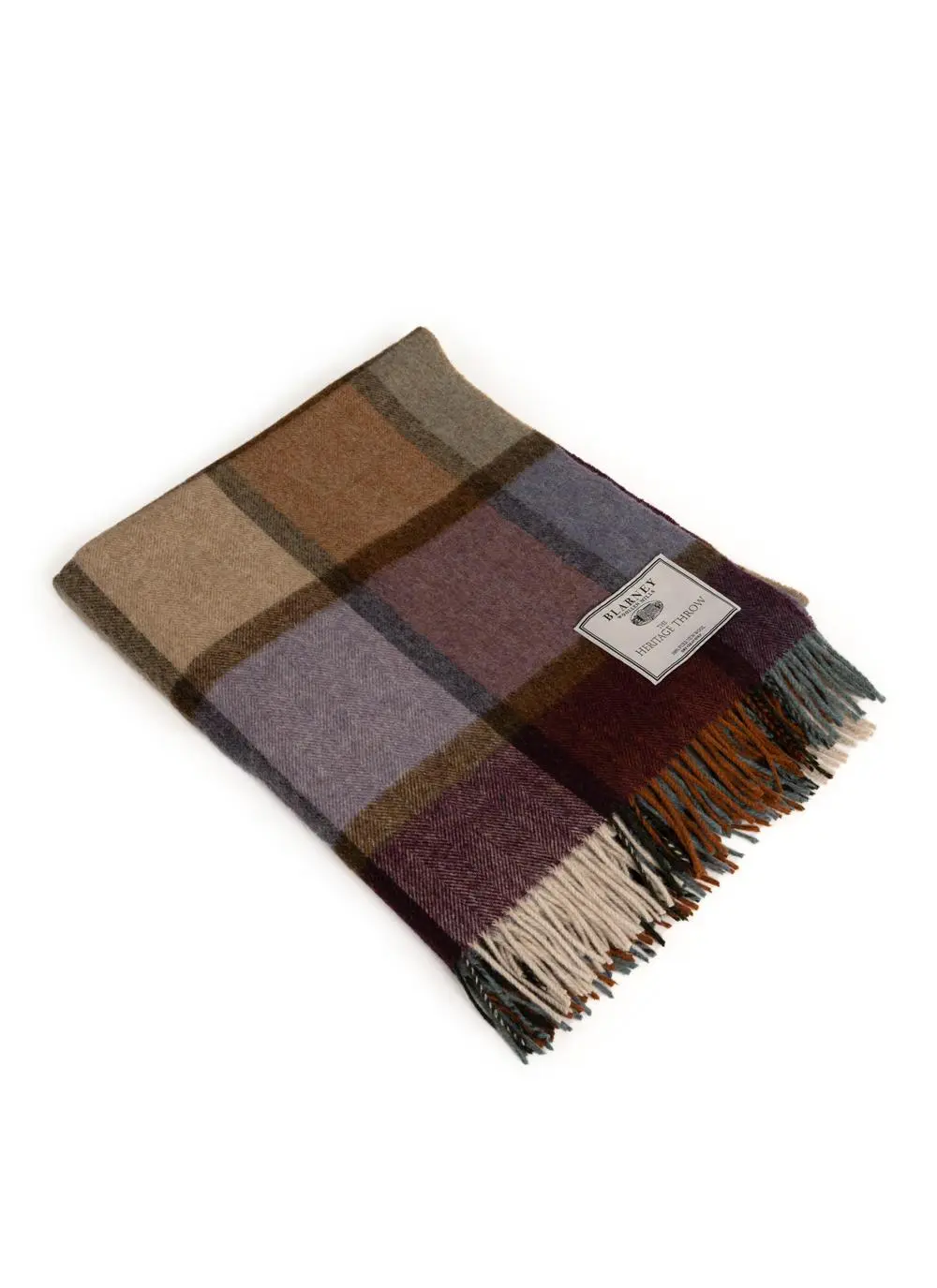 Pateley Damson Merino Wool Throw | Irish Wool Throw Blankets | Blarney