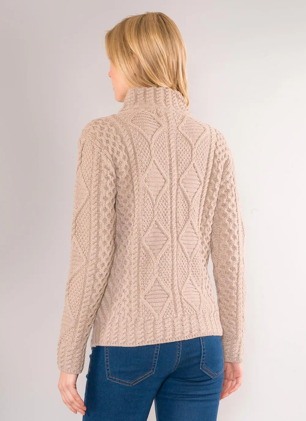 Lucy Half-Zip Aran Sweater