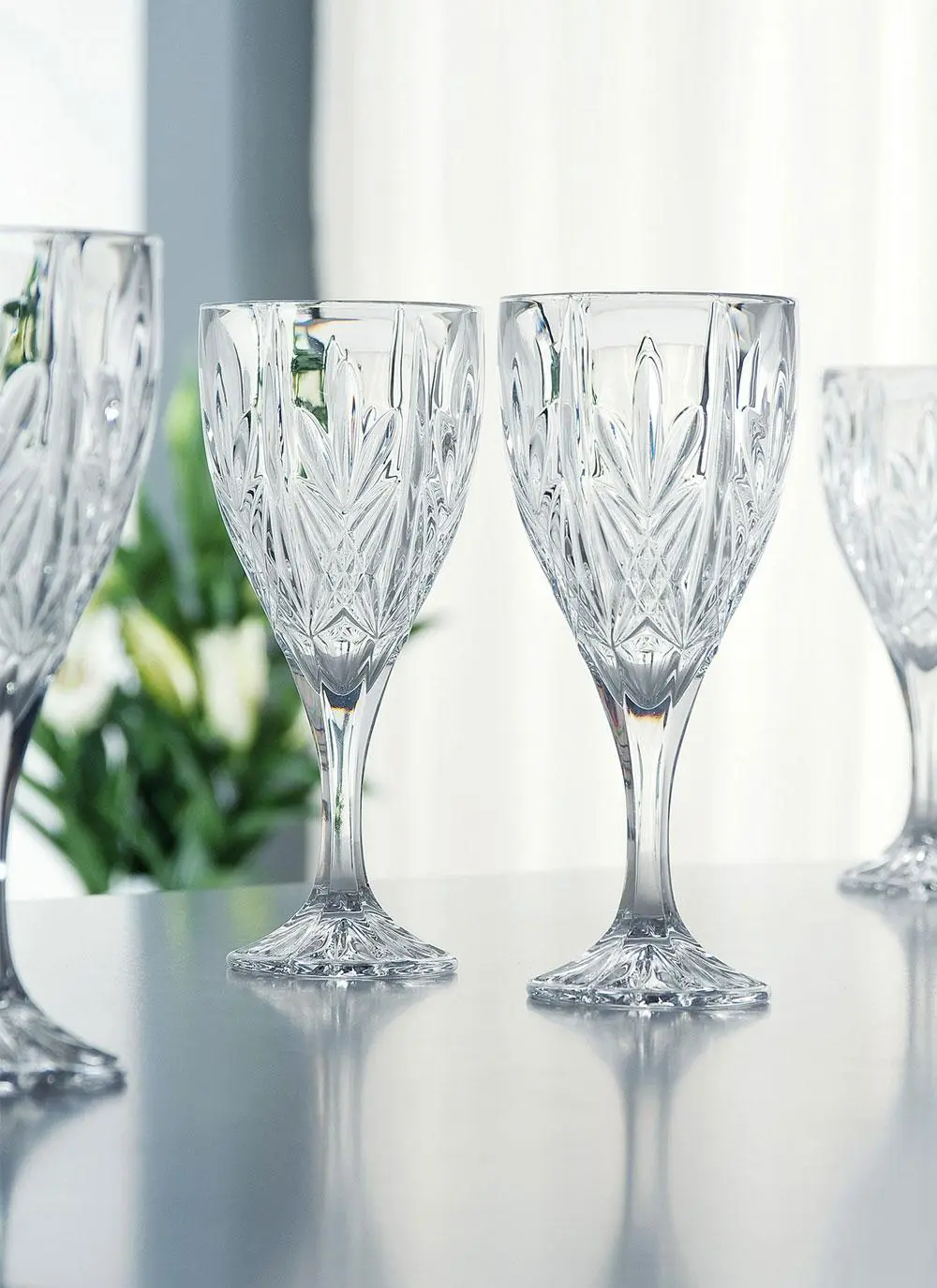 Galway Crystal Abbey Goblets Set of 4