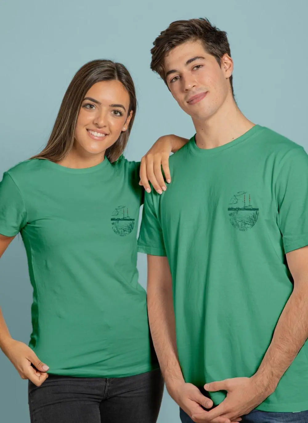 Unisex Poolbeg Chimneys Graphic Sustainable T-Shirt