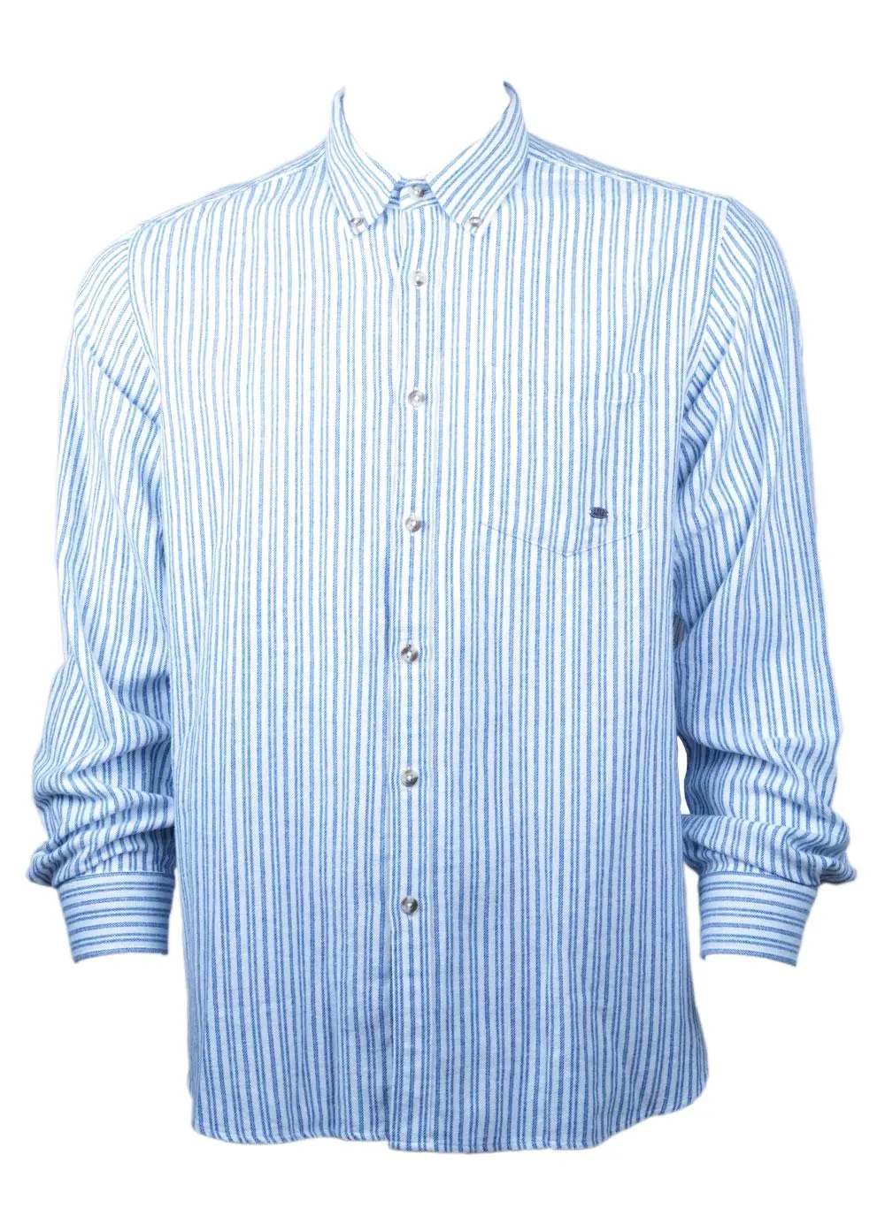 Collared Grandfather Striped Shirt