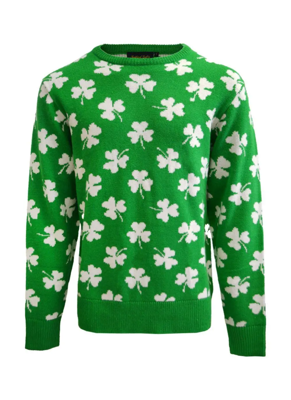 Unisex Green Knit Shamrock Sweater