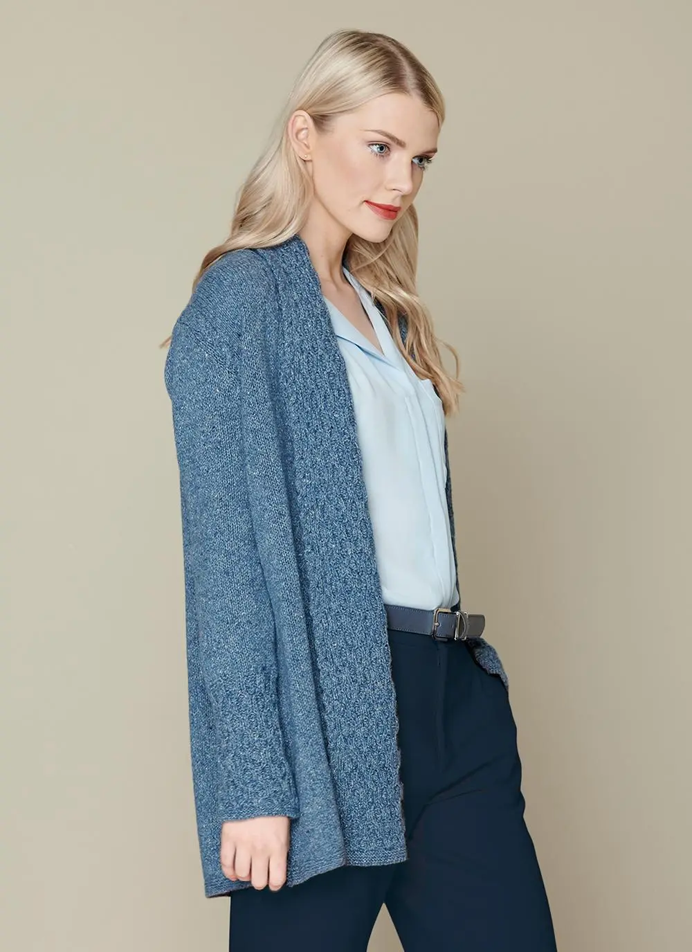 Wool Cashmere Luxe Collar Cardigan