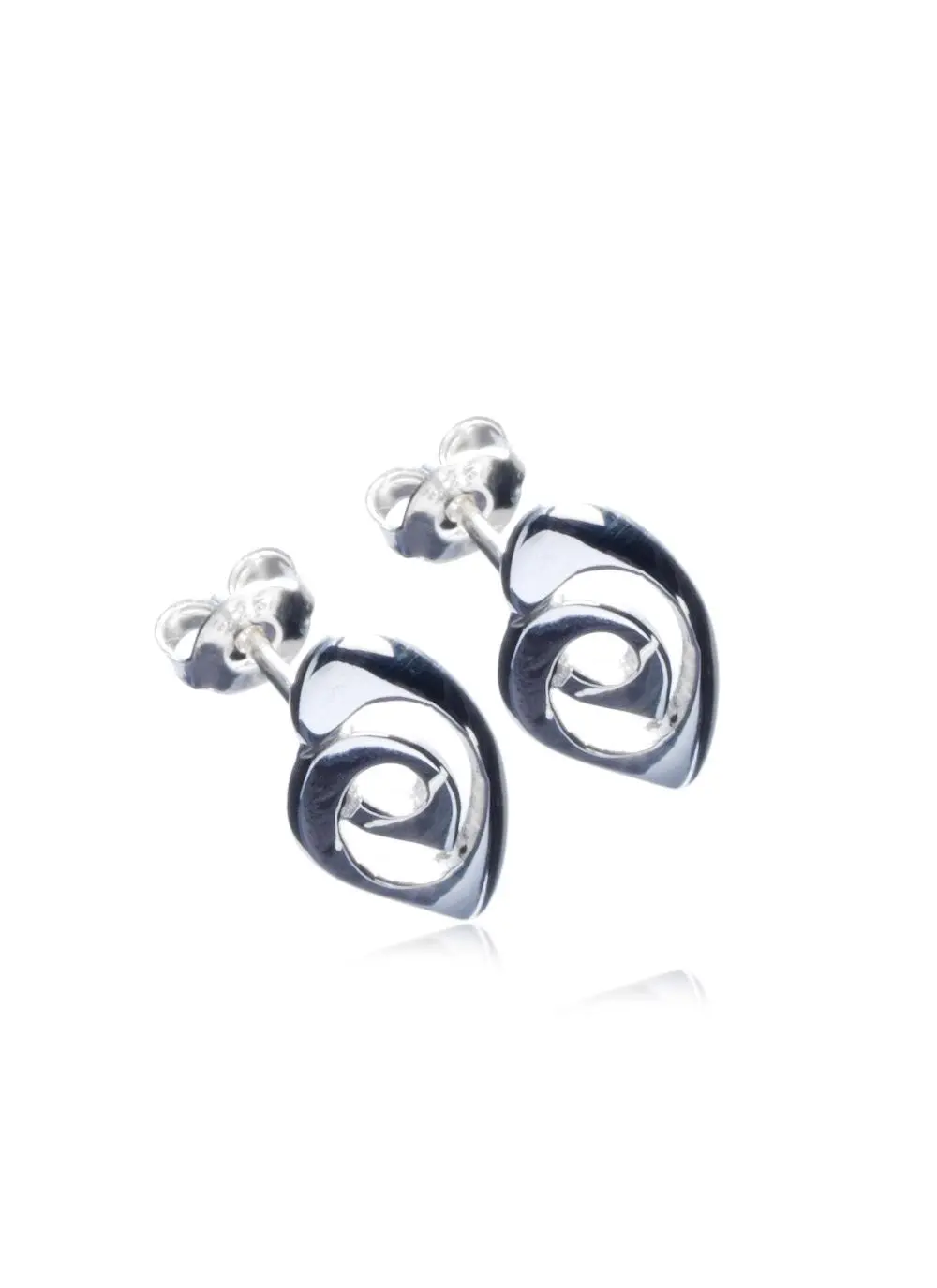 White background cut out shot of Celtic Knot Sterling Silver Stud Earrings