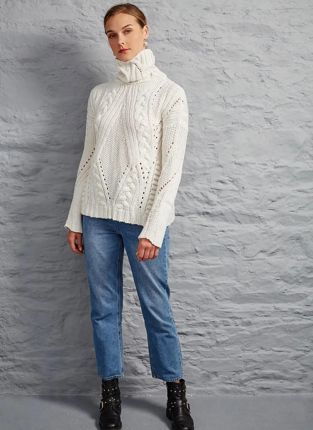 Niamh Aran Polo Neck Sweater