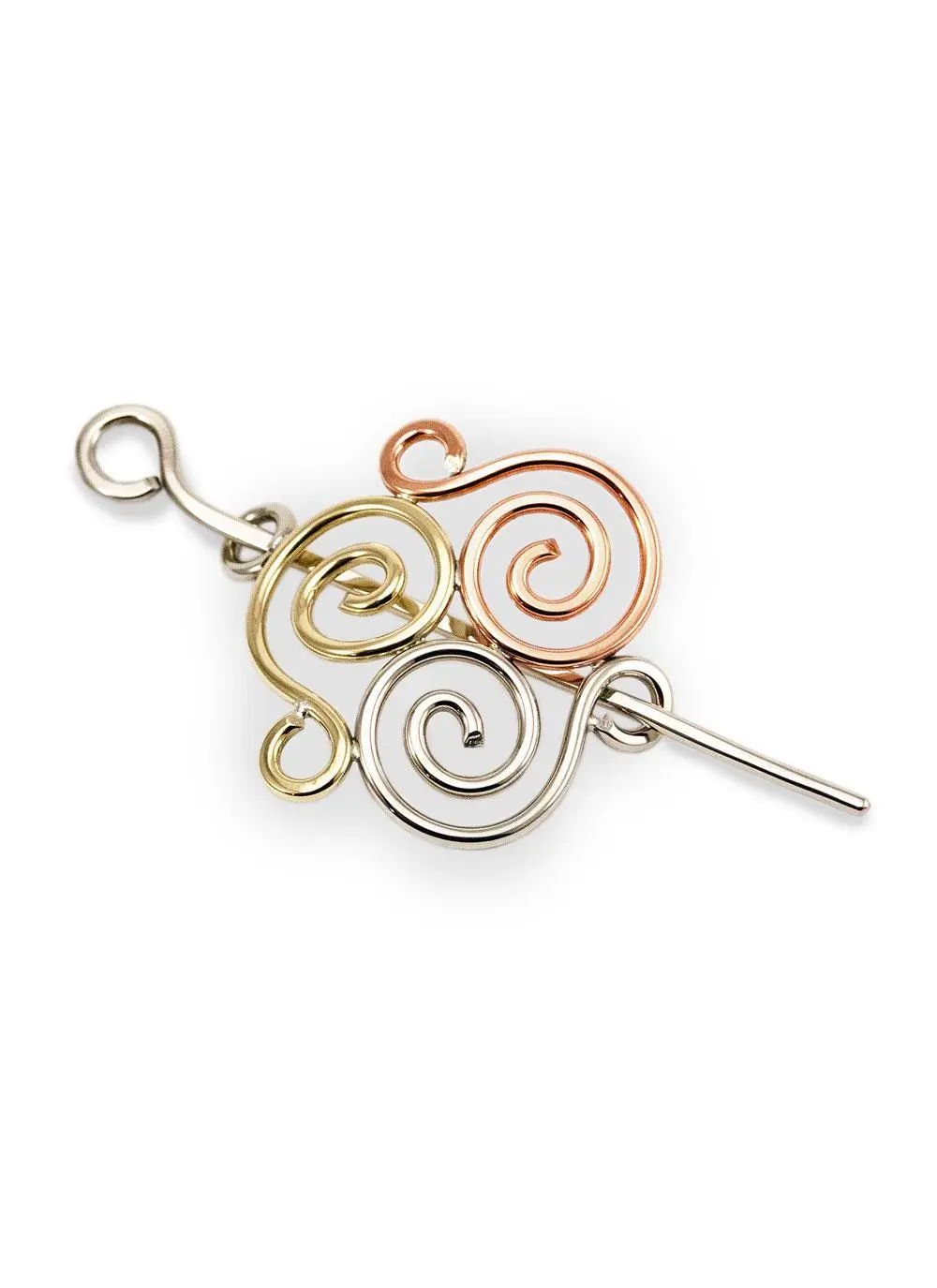 Celtic Triple Spiral Pin