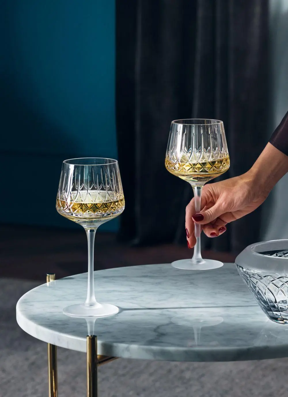 Waterford Crystal Lismore Arcus Wine Glasses Set of 2