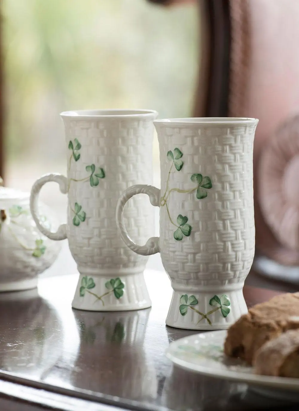 Galway Crystal Irish Coffee Mugs - Set of 2