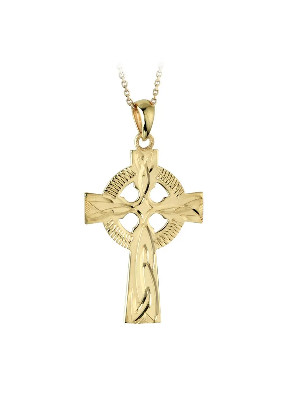 14ct Gold Celtic Cross Pendant 
