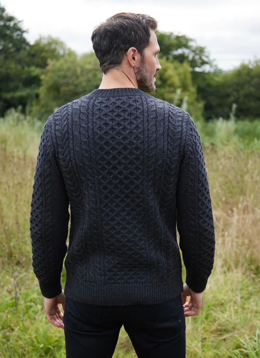 Ciaran V-Neck Aran Sweater