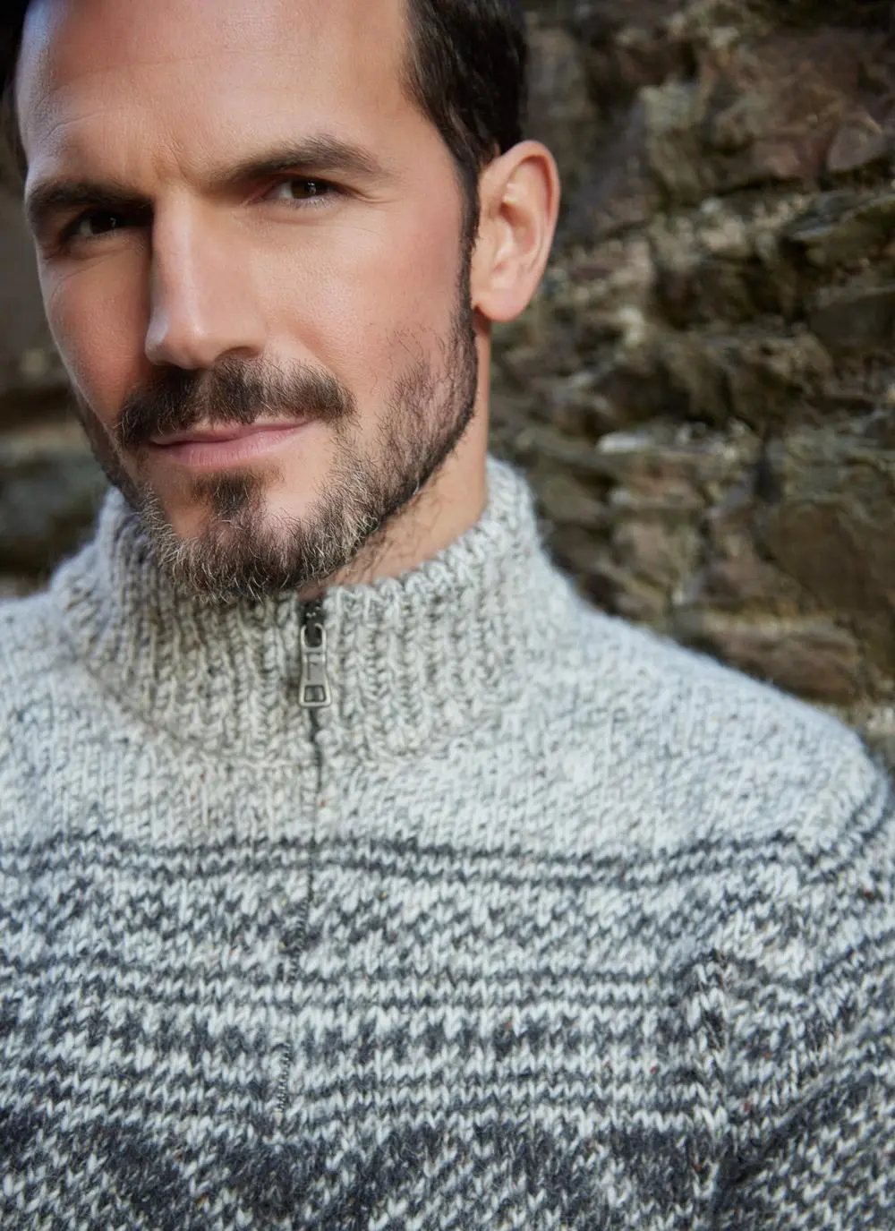 Men monogram jacquard long sleeve turtleneck sweater large size pullover  sweater