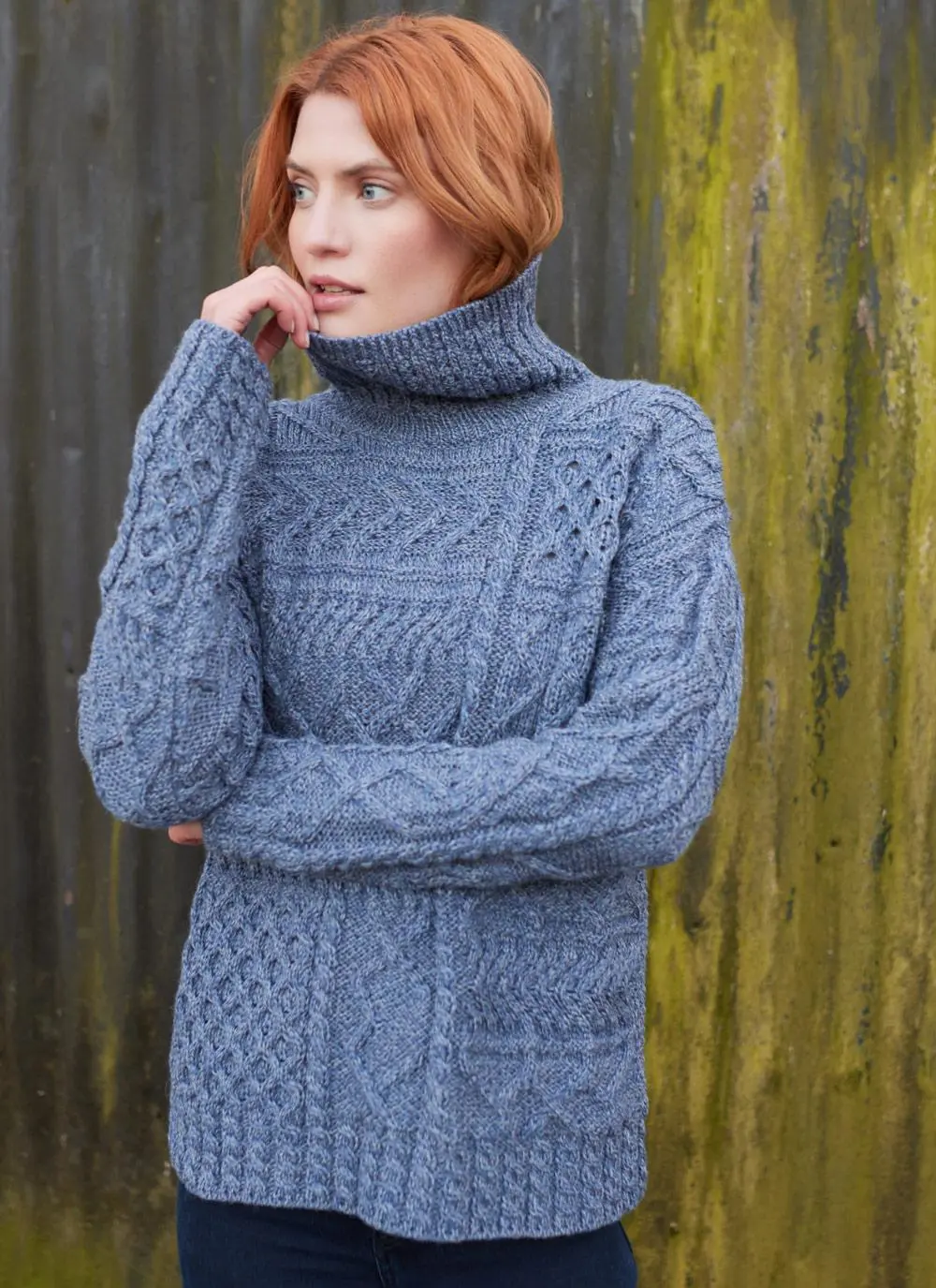 Olivia Patchwork Oversized Aran Sweater