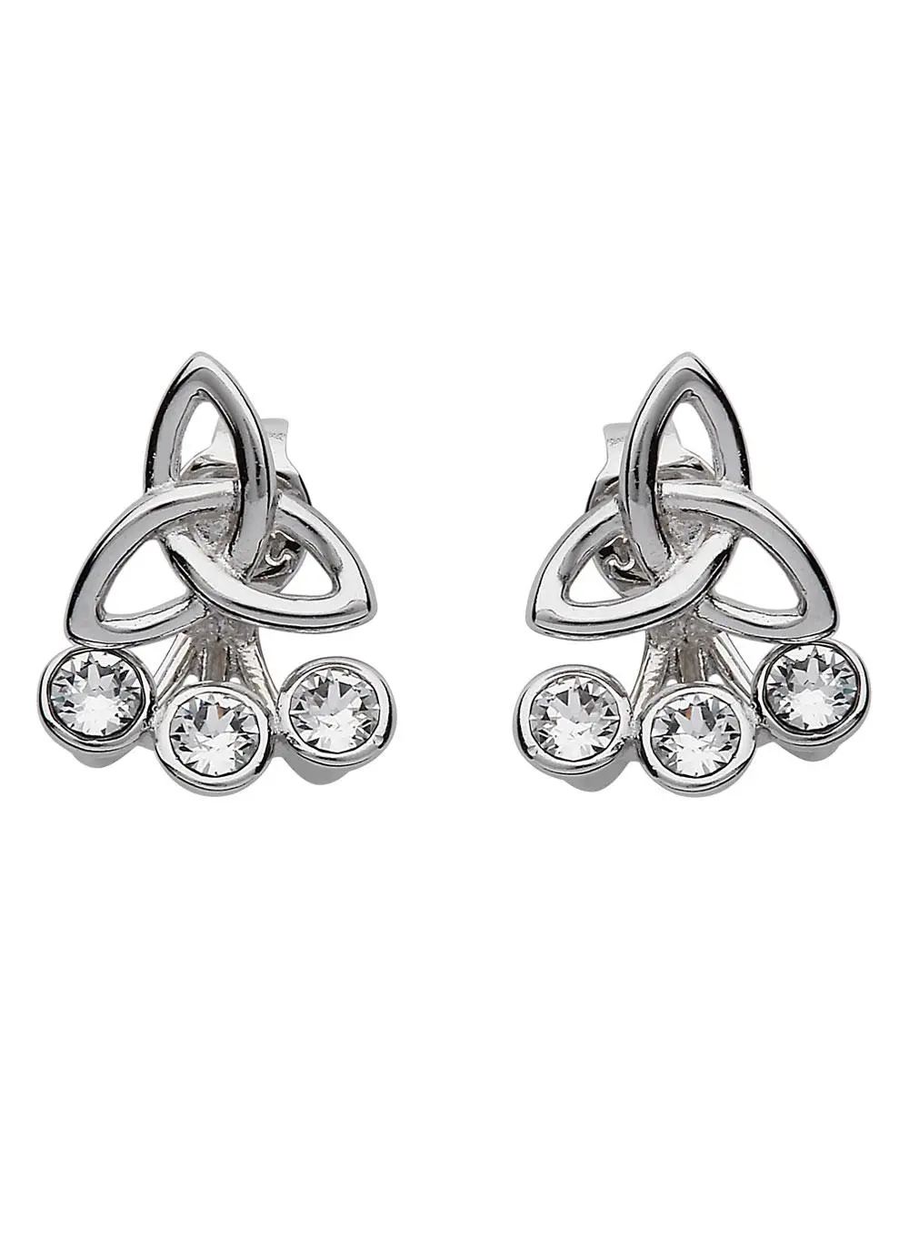 American Beauty FrontBack Small Earrings with Diamond Clusters in 18K  White Gold  Kwiat