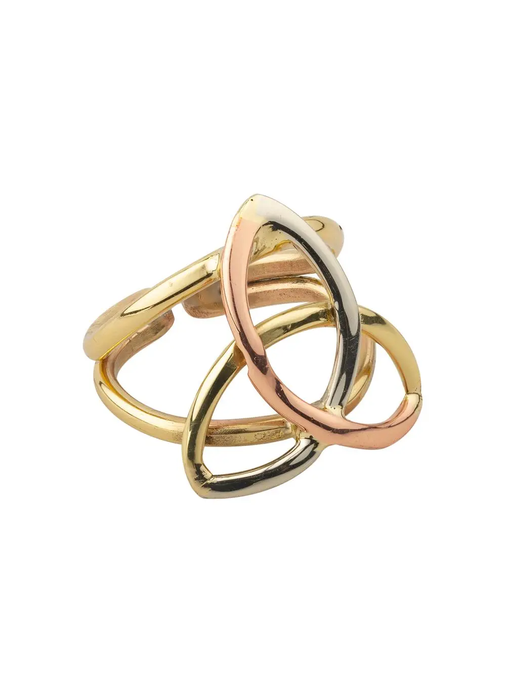 Trinity Knot Tri Color Ring